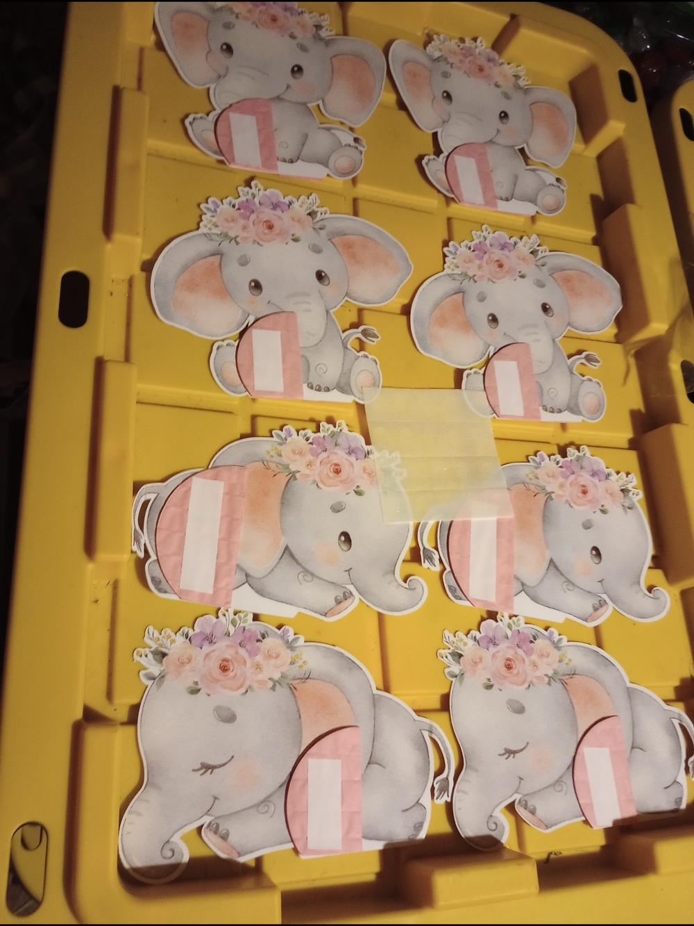 Baby Elephant Floral Party Decorations - Pink